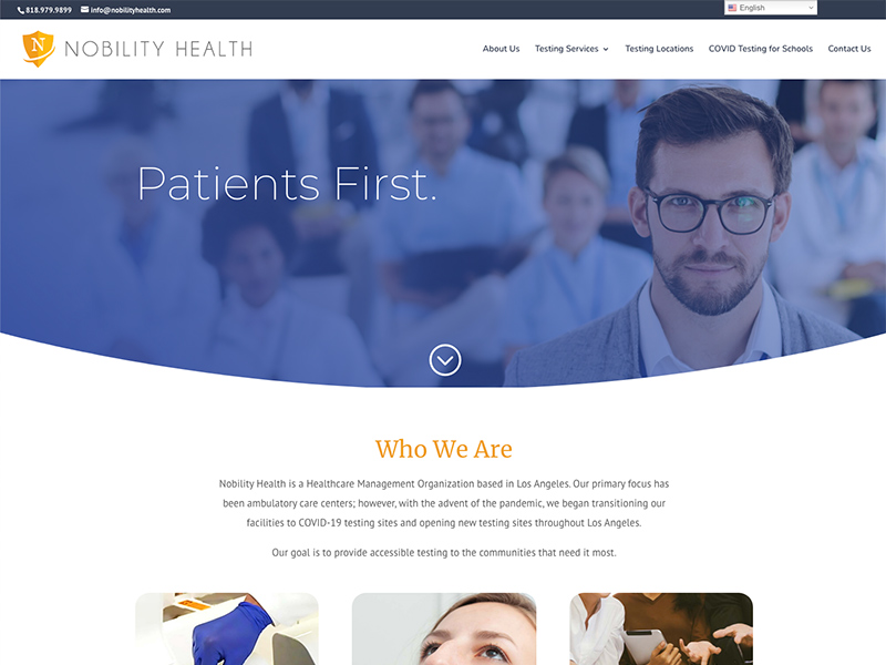 Nobility Health Home Page 